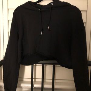 back cropped hoodie